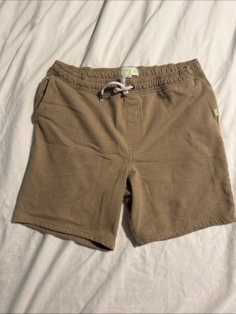 Reef Men's Terry Drawstring Shorts - Tan
